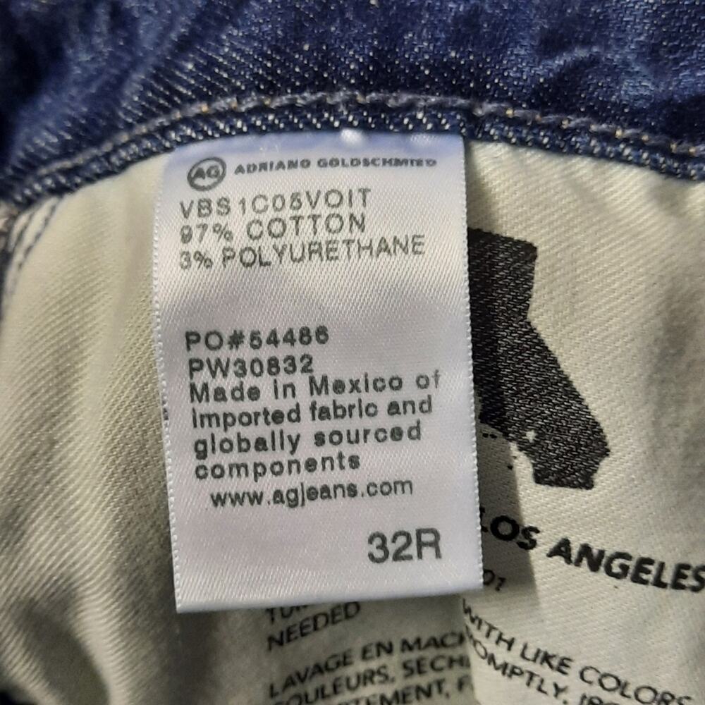AG Denim Kinsley Jeans Women's Size 32R Blue High Rise Pop Crop Flare Wide Leg - Picture 9 of 14